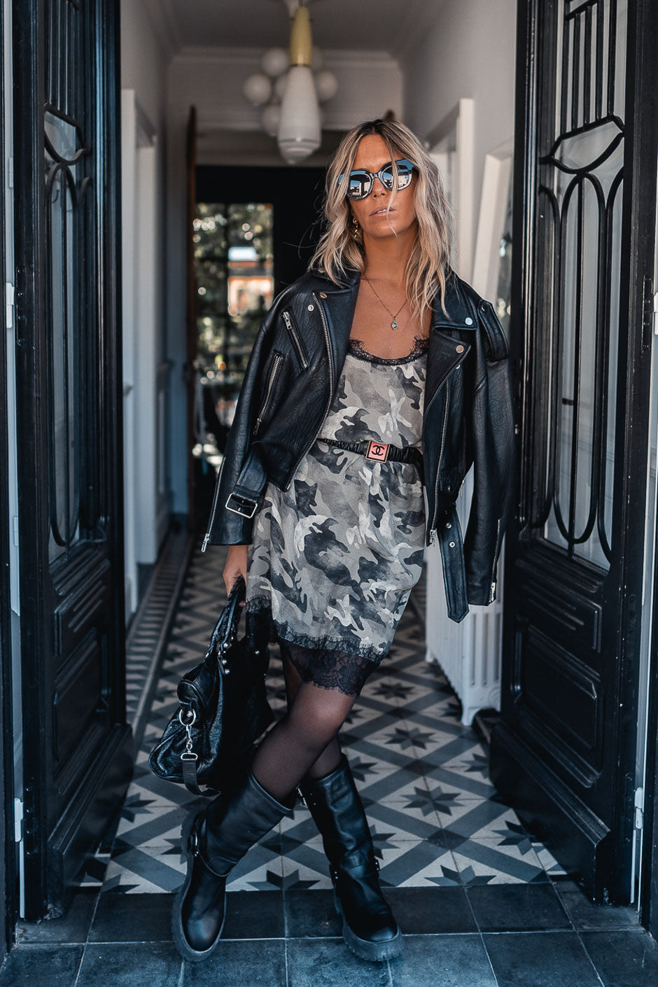NIGHT ARMY BLACK DRESS