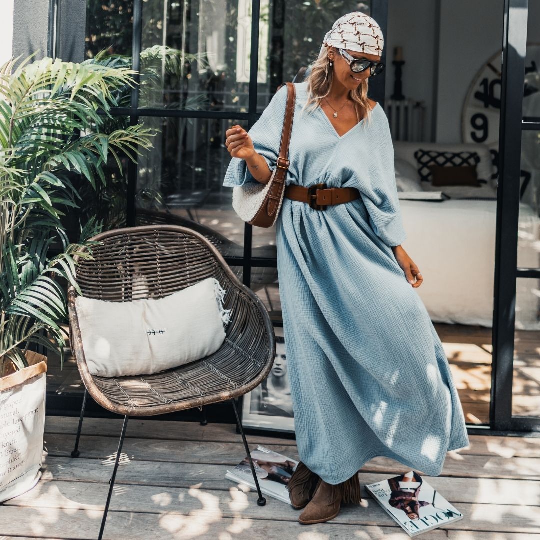 Robe Grungemama Olinda bleu