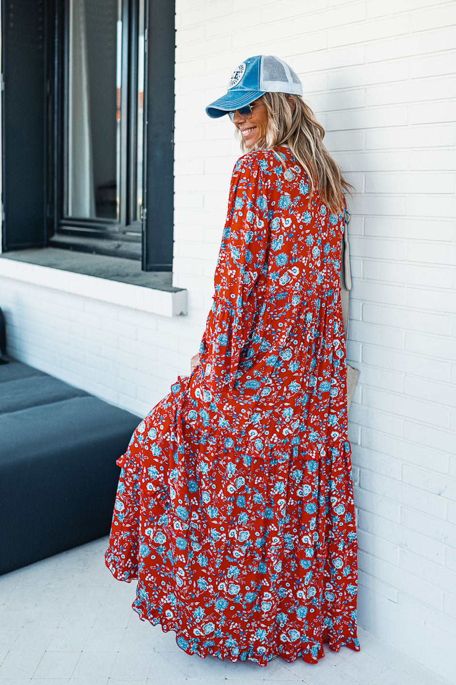 ROBE BLOOMIE FLOWER ROUGE