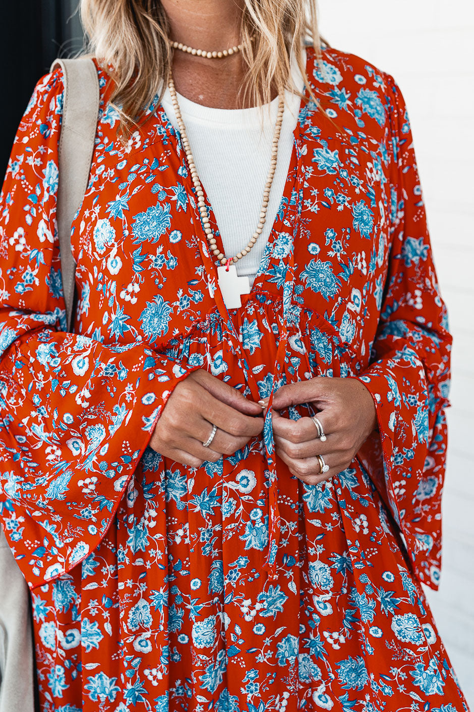 ROBE BLOOMIE FLOWER ROUGE