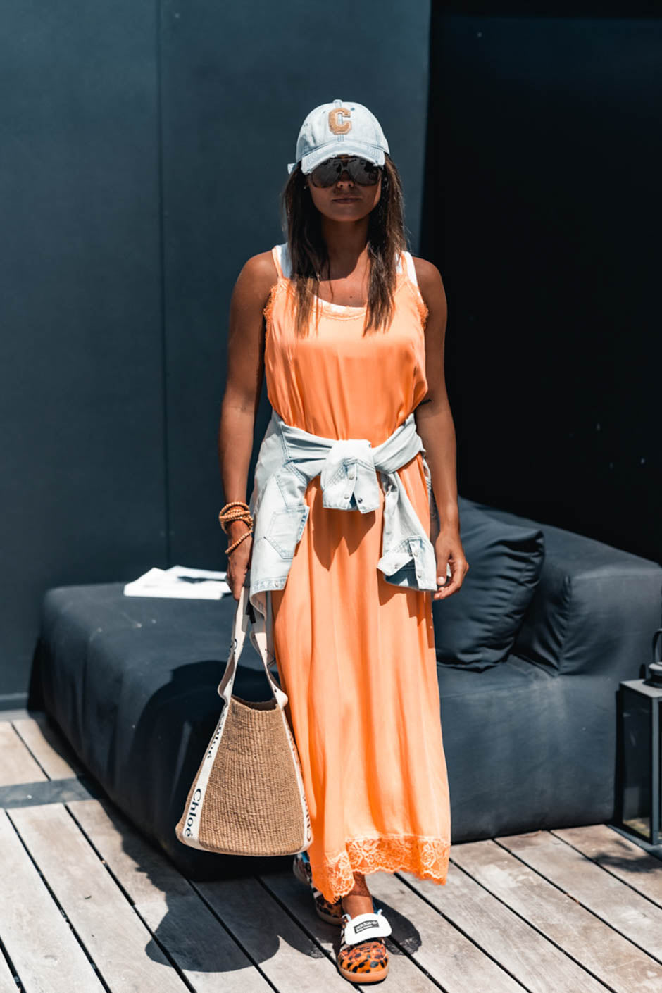 MAISY NEON ORANGE DRESS