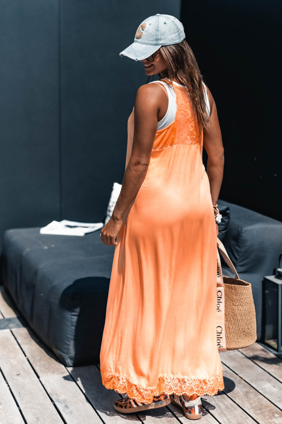 MAISY NEON ORANGE DRESS