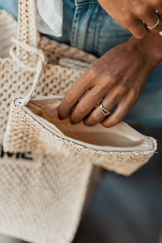 BEIGE TIME BAG