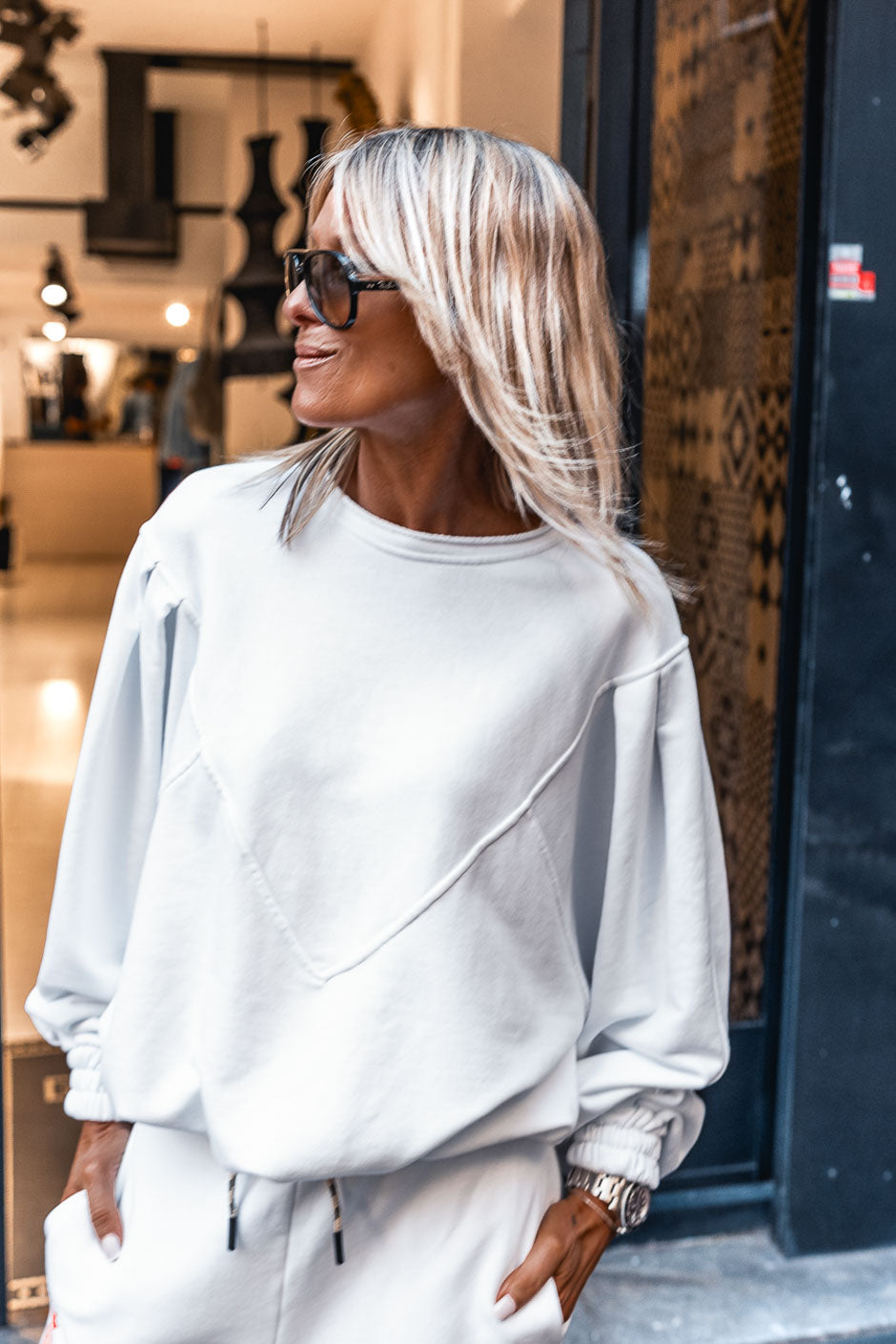 SWEAT LINA BLANC