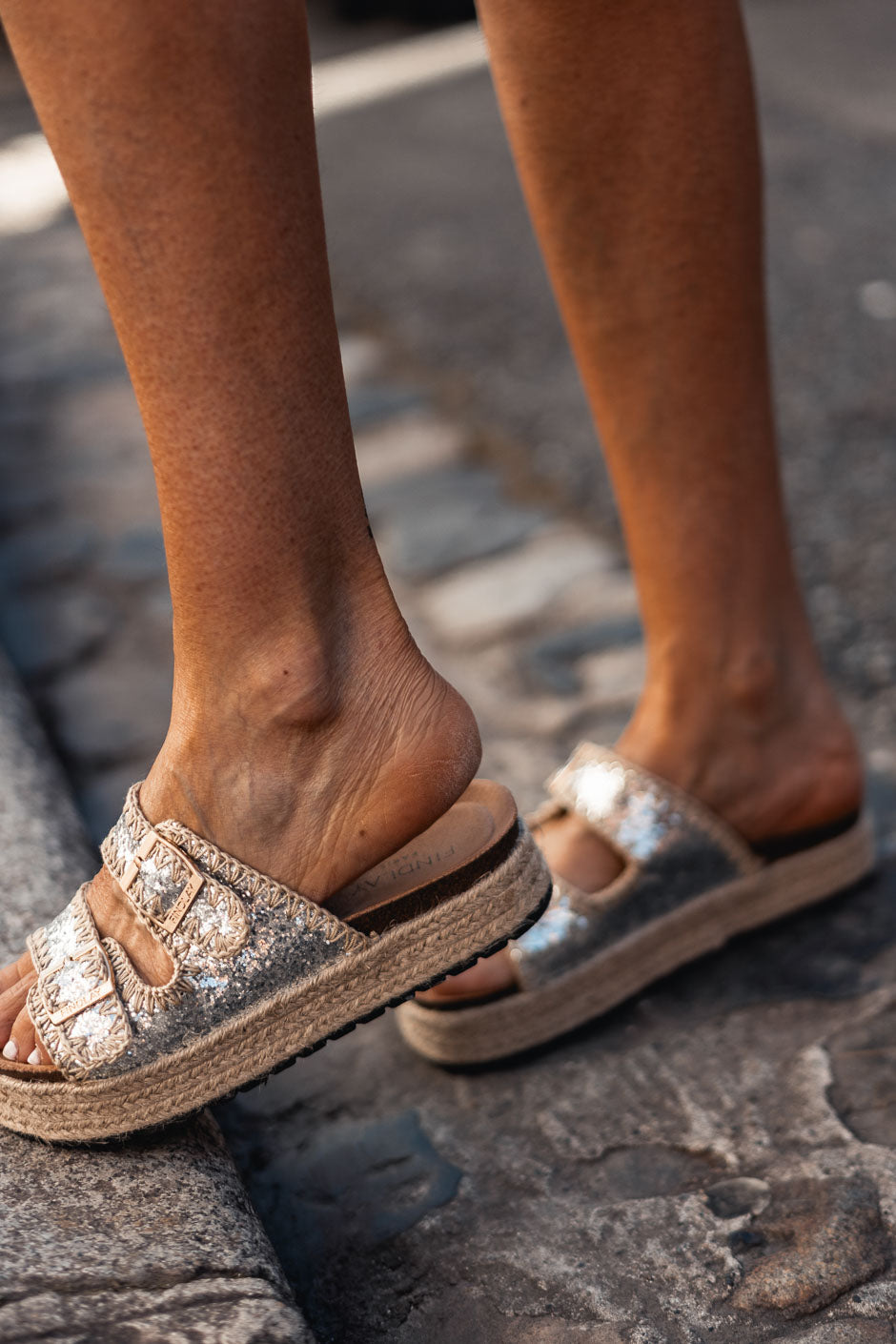MOHANA SILVER SANDALS