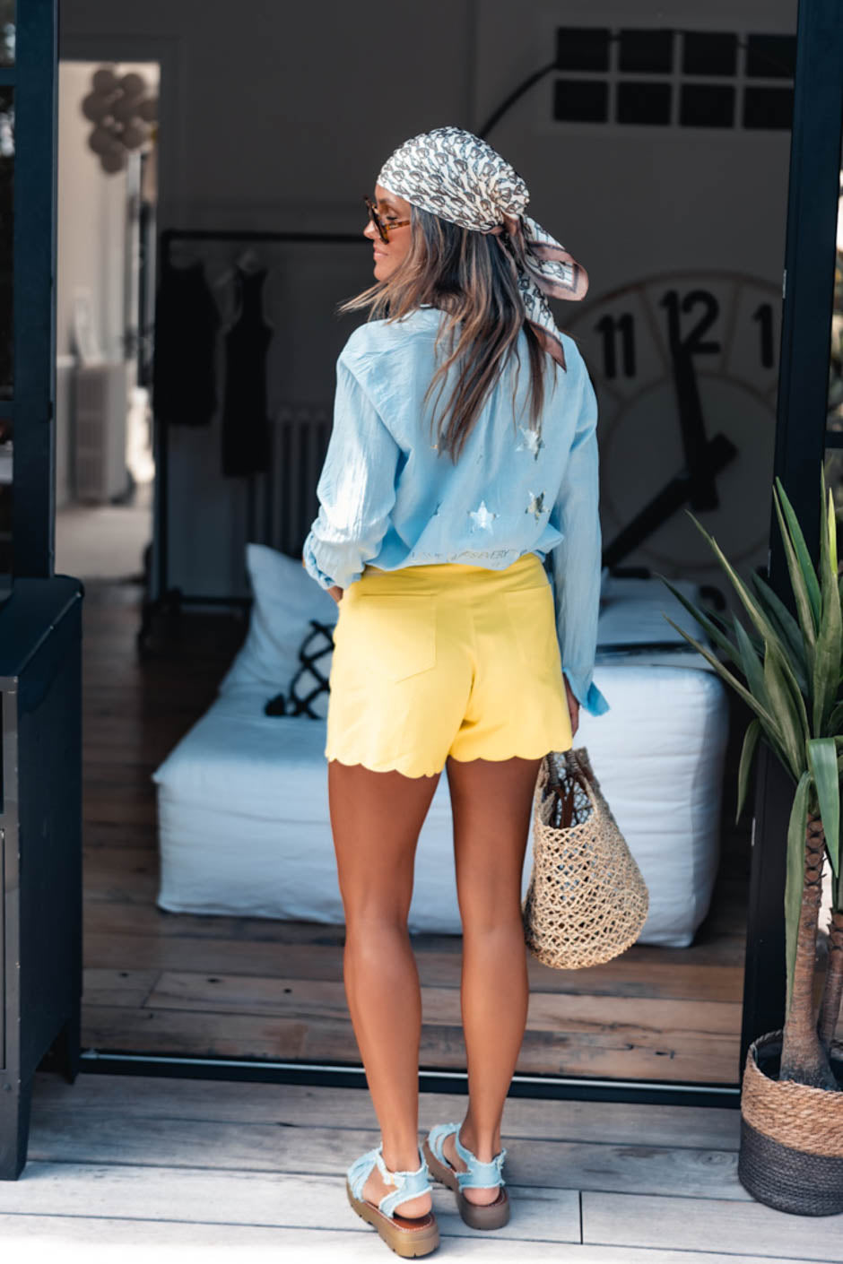SHORT ADELIE JAUNE
