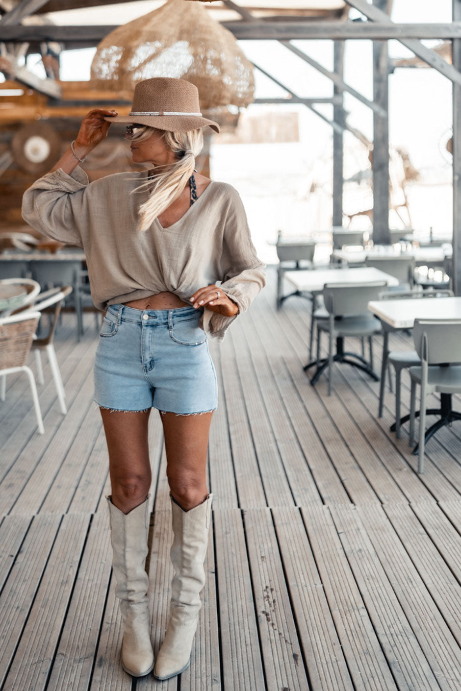 SHORT STEFFY BLUE