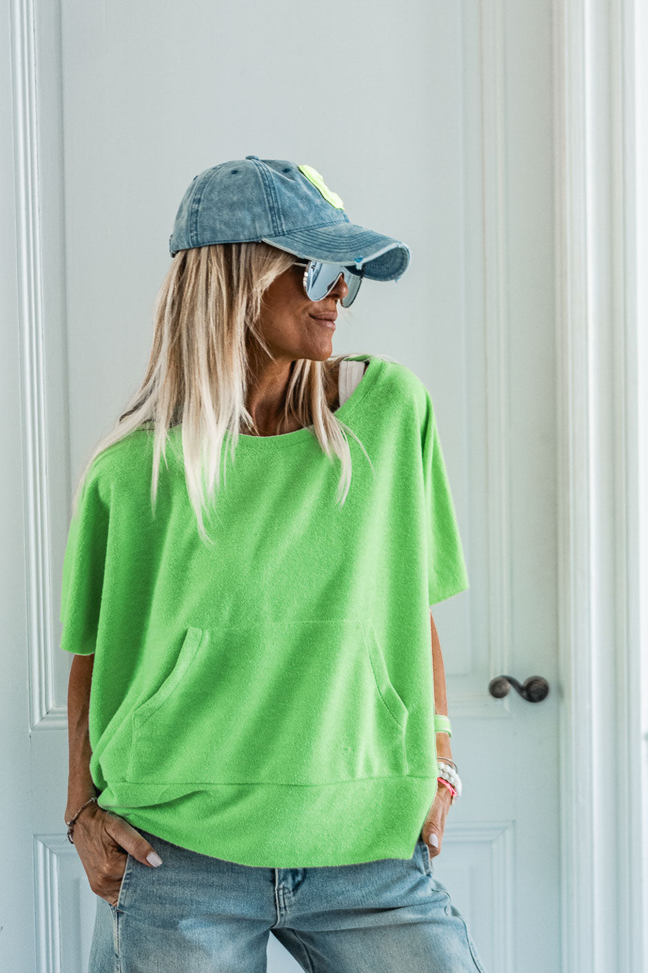 SWEAT BROOKIE VERT FLUO