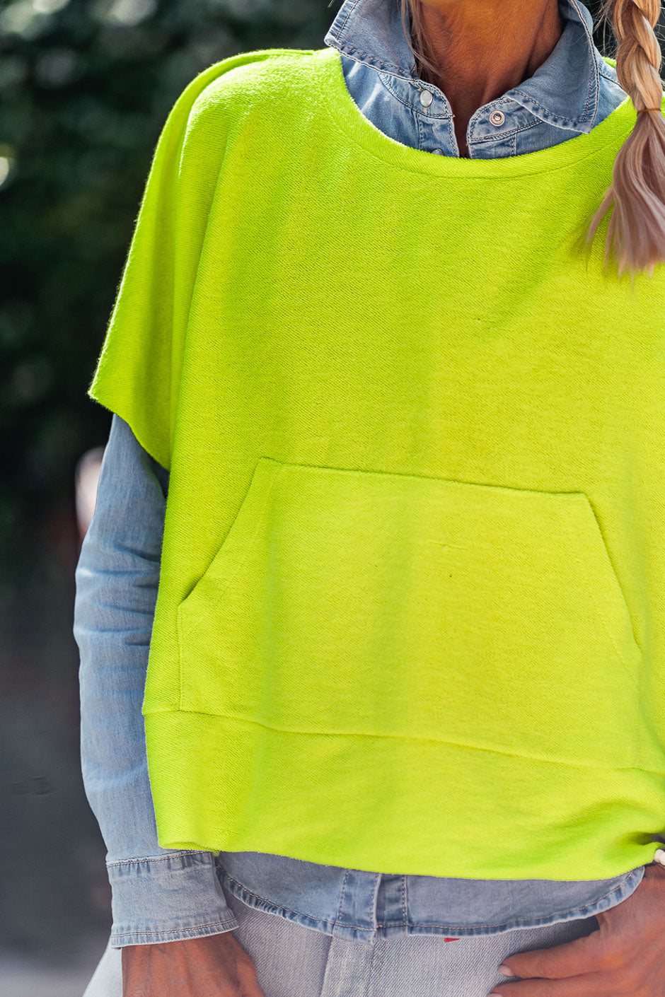 SWEAT BROOKIE JAUNE FLUO