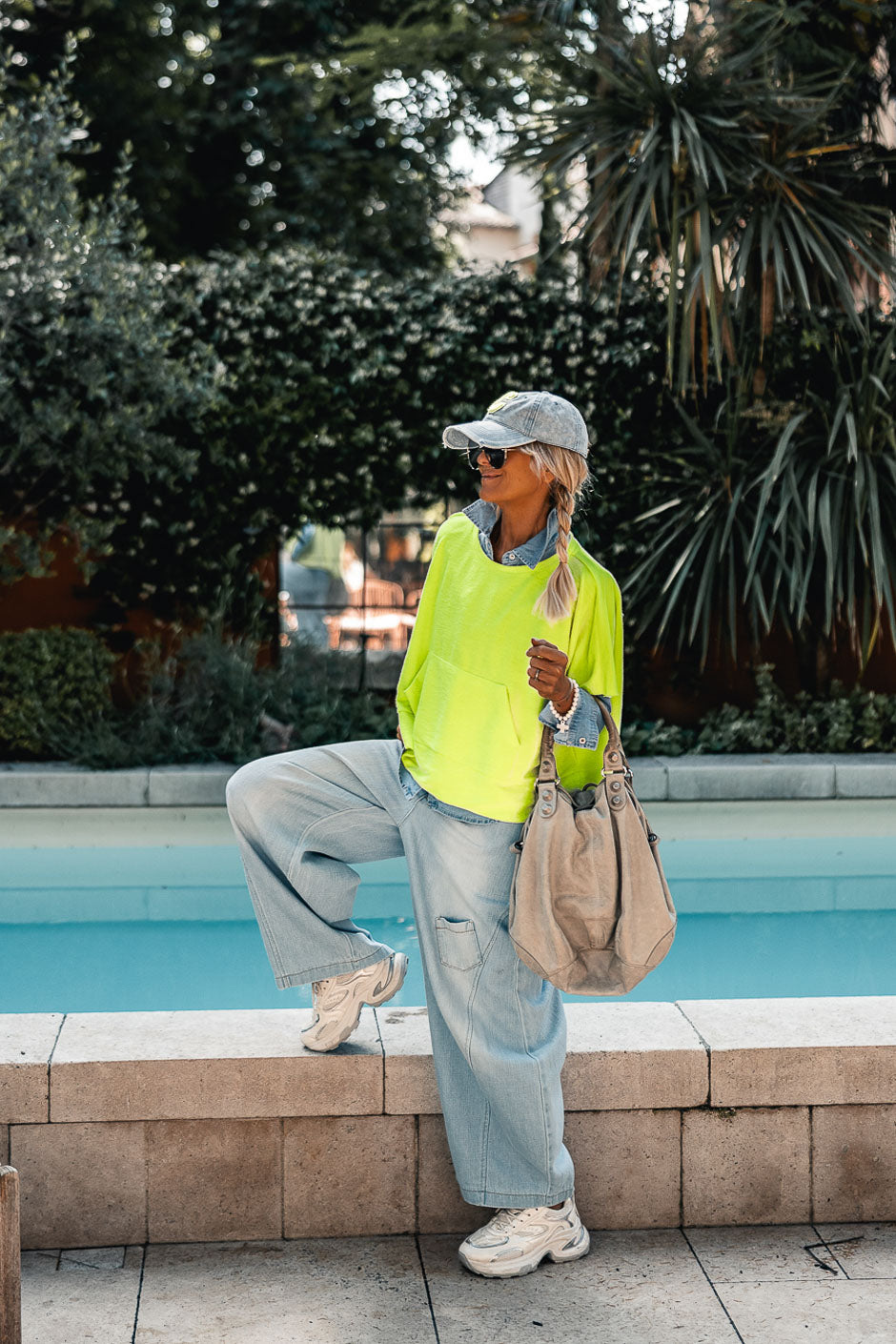 SWEAT BROOKIE JAUNE FLUO