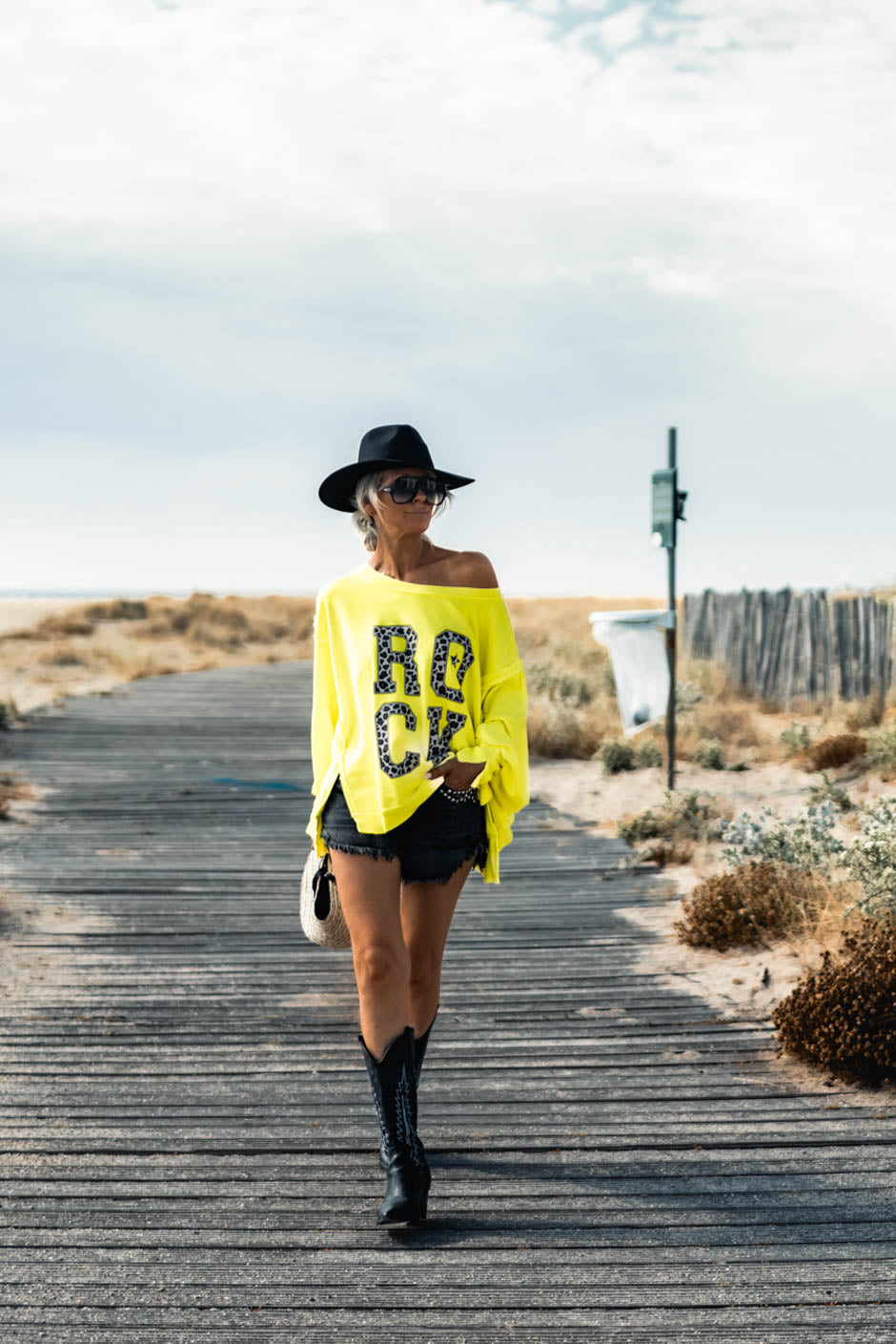 SWEAT ROCKY JAUNE FLUO