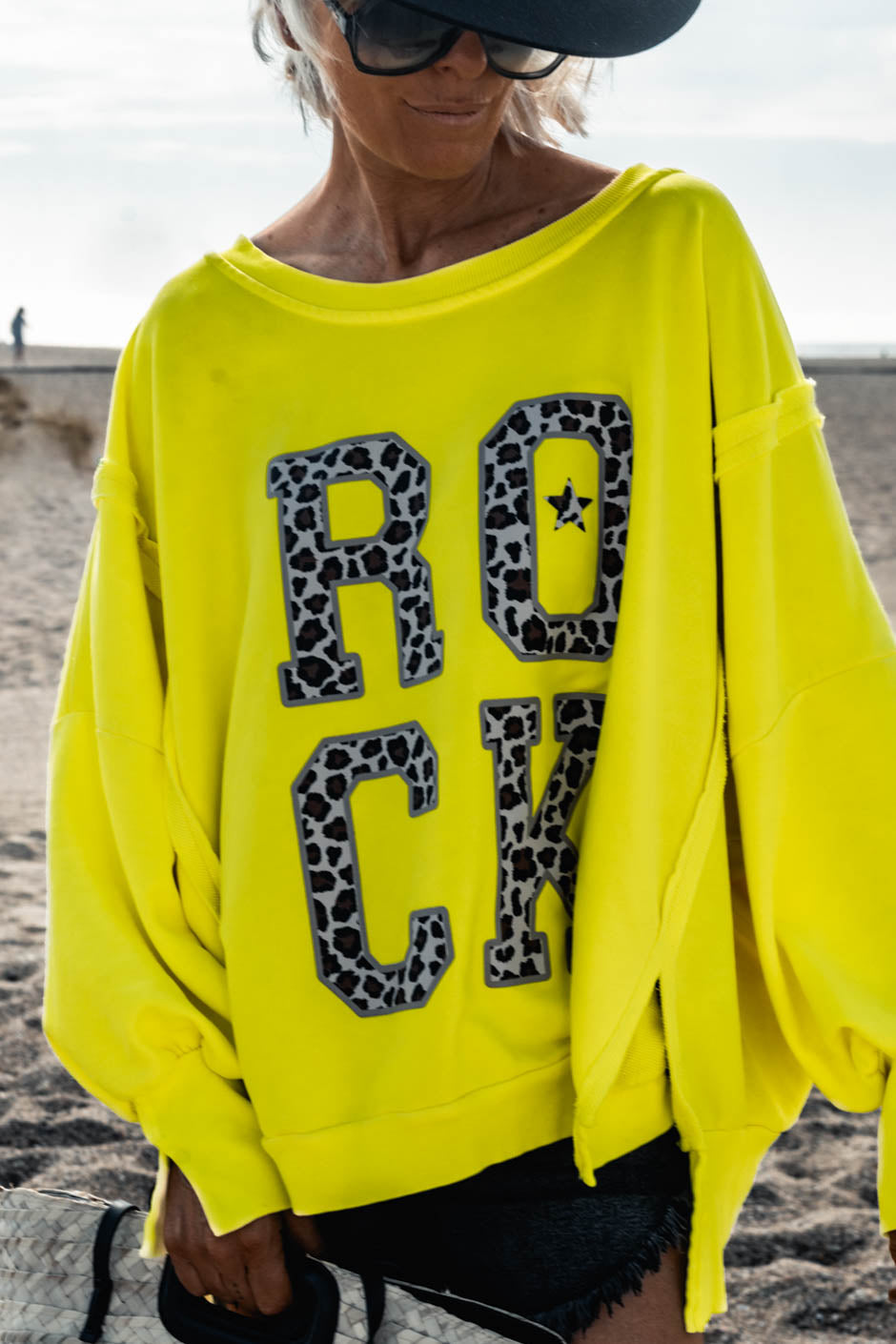 SWEAT ROCKY JAUNE FLUO