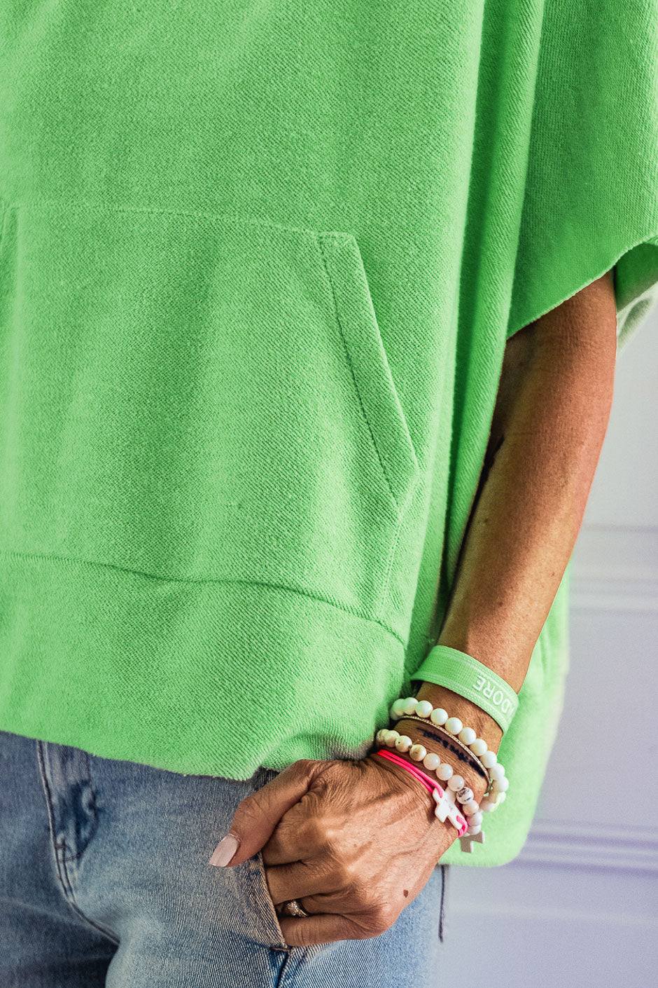 SWEAT BROOKIE VERT FLUO