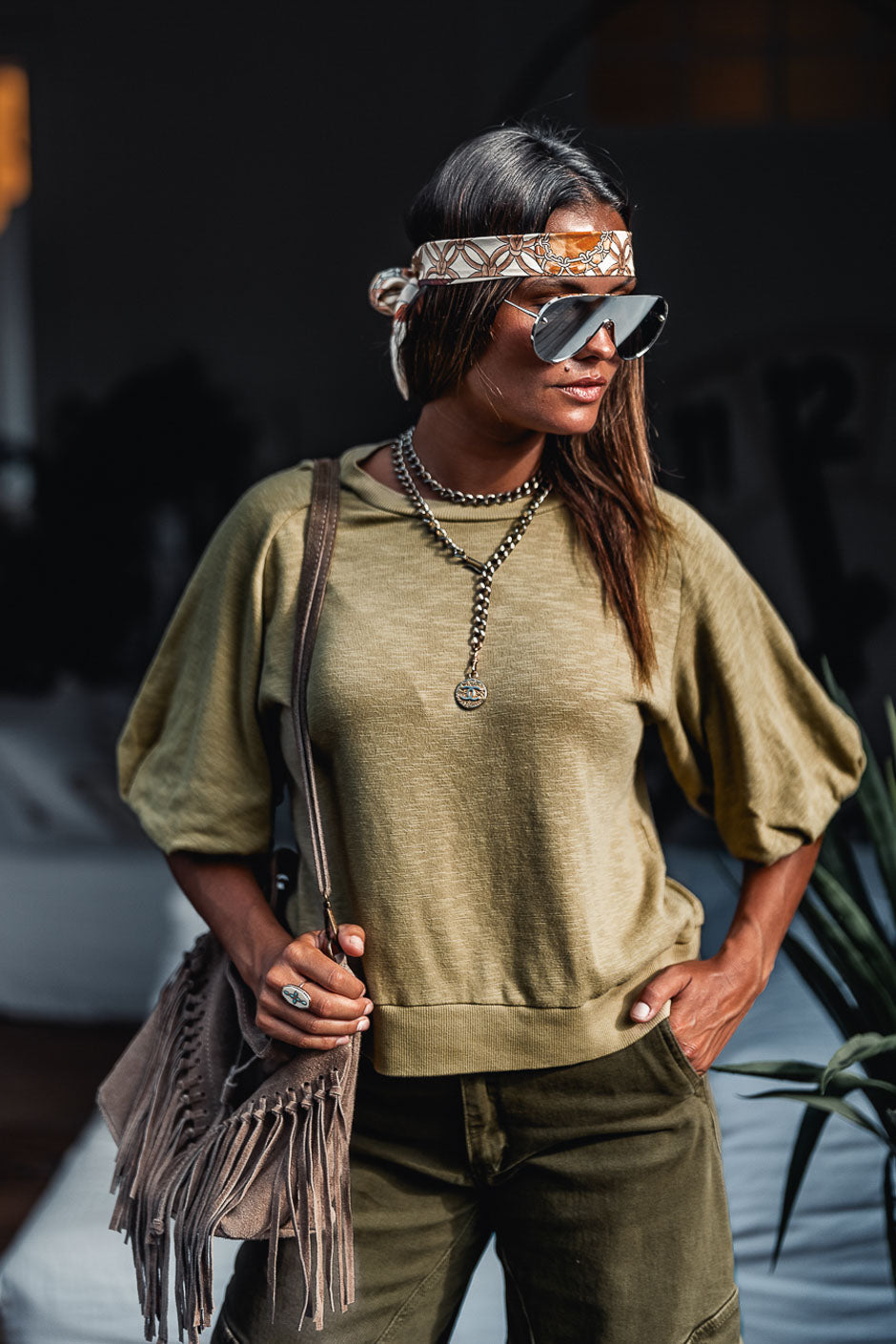 T-SHIRT ILONA GREEN YELLOW
