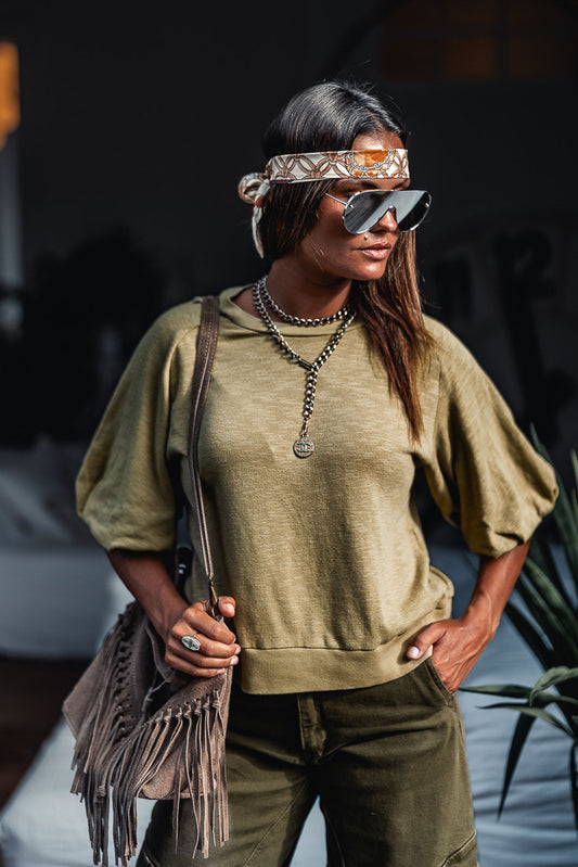 T-SHIRT ILONA GREEN YELLOW