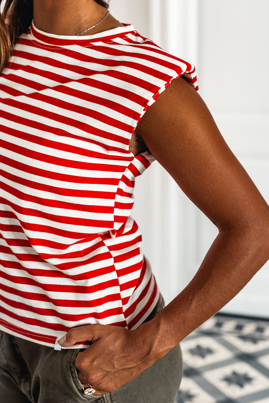 T-SHIRT MINI ROUGE