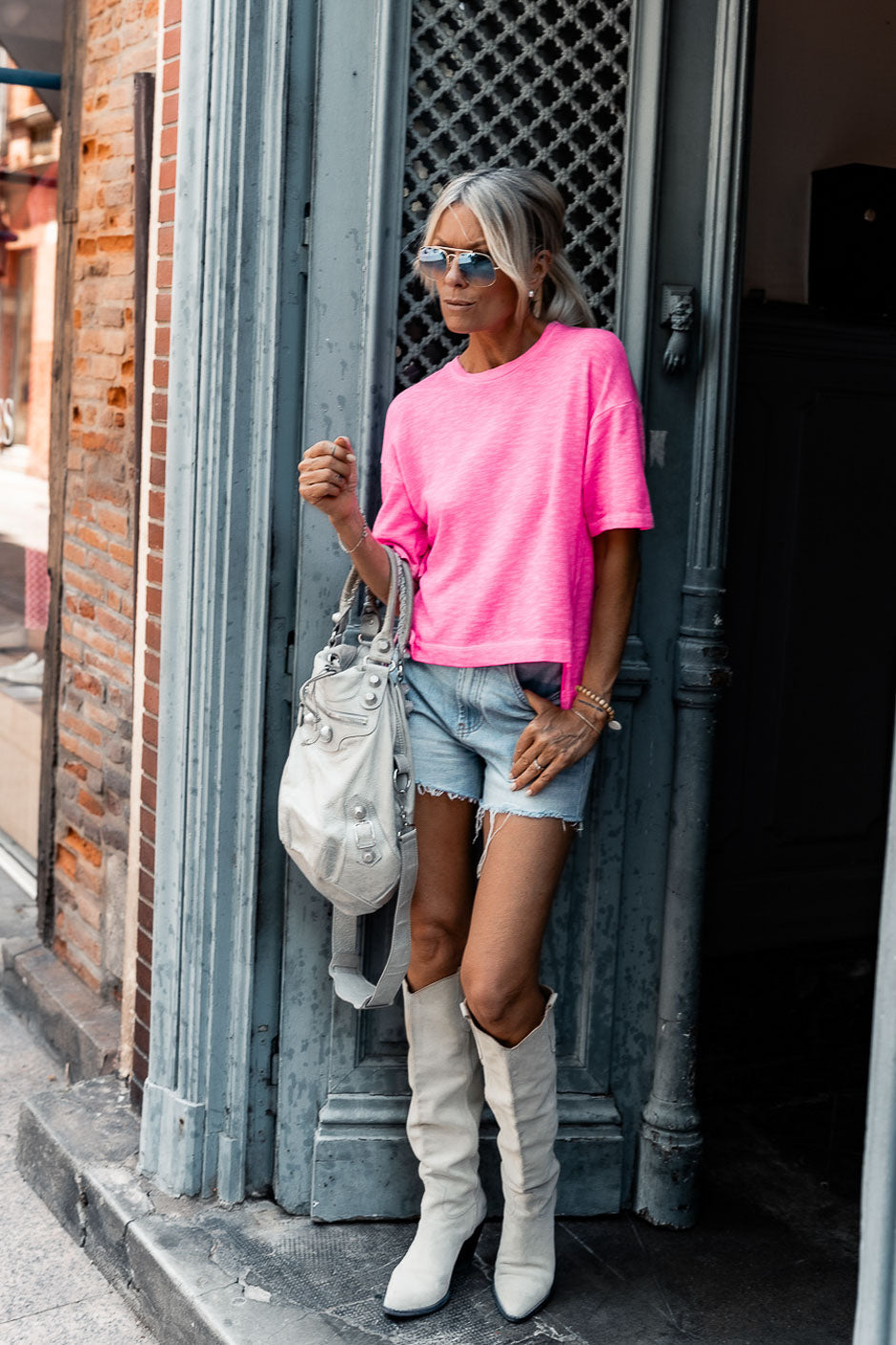 CAMISETA BRYT ROSA FLUOR