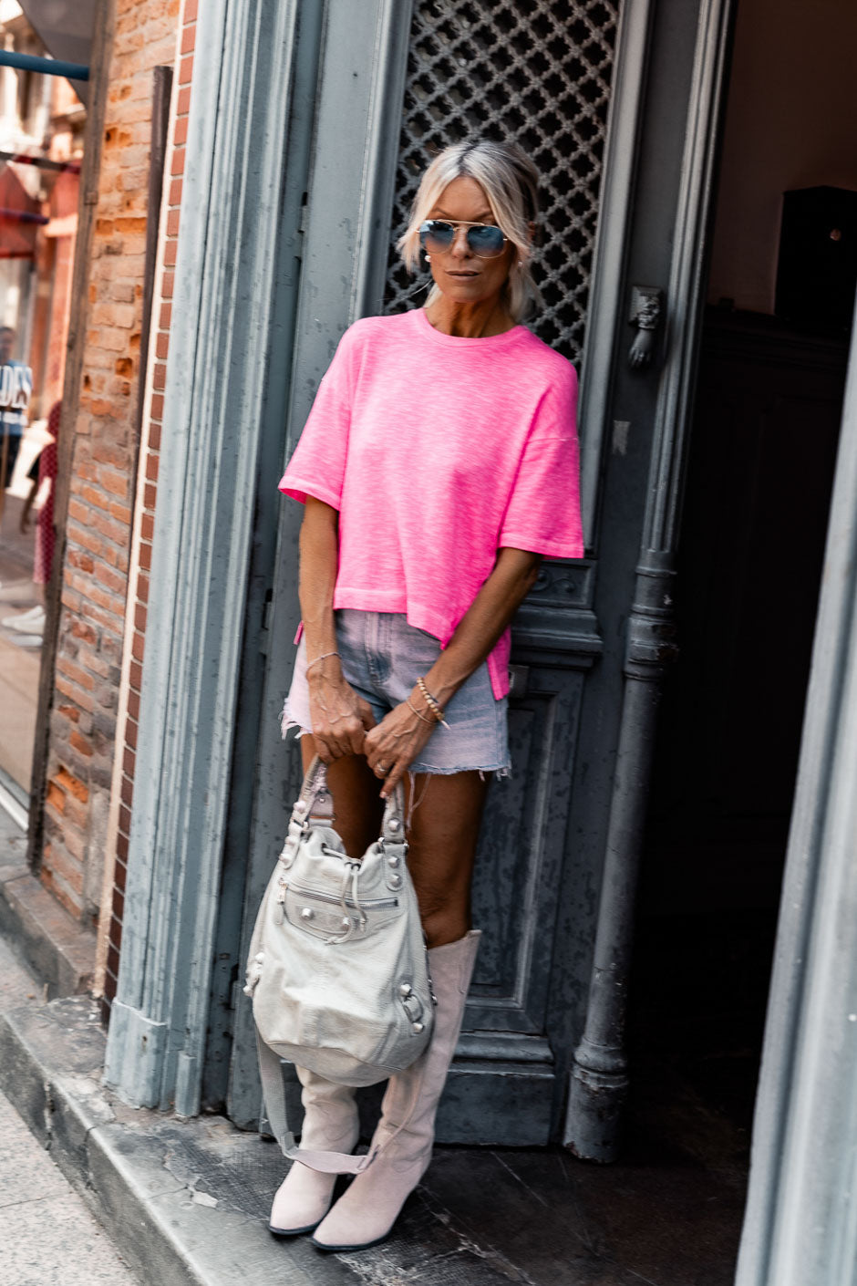 CAMISETA BRYT ROSA FLUOR