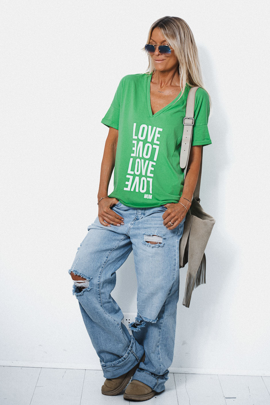 T-SHIRT MUMS LOVE GREEN