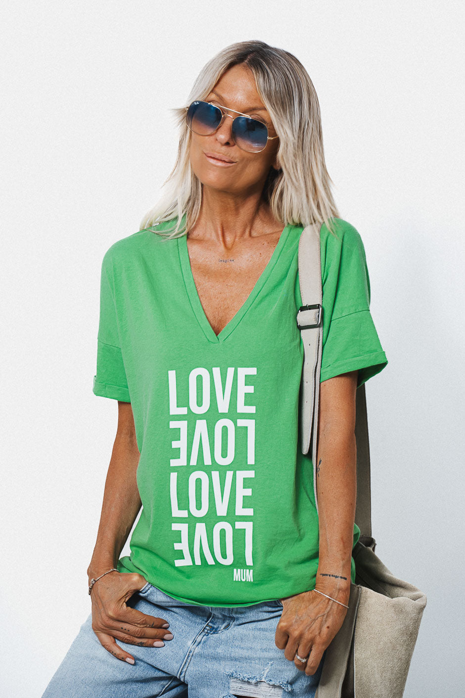 T-SHIRT MUMS LOVE GREEN