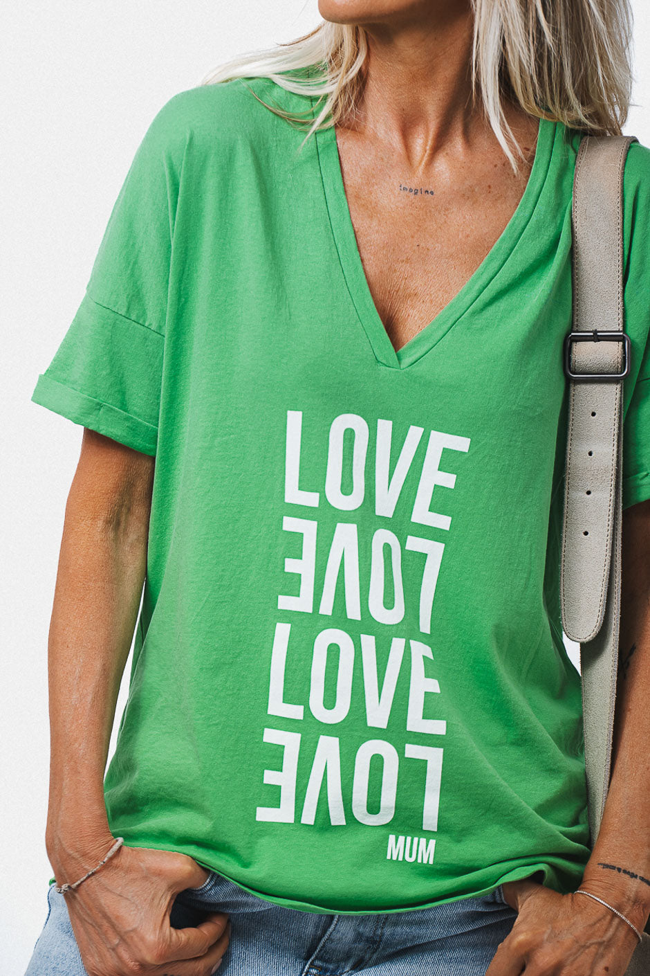 T-SHIRT MUMS LOVE GREEN