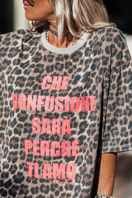 T-SHIRT I LOVE YOU LEO LEOPARD