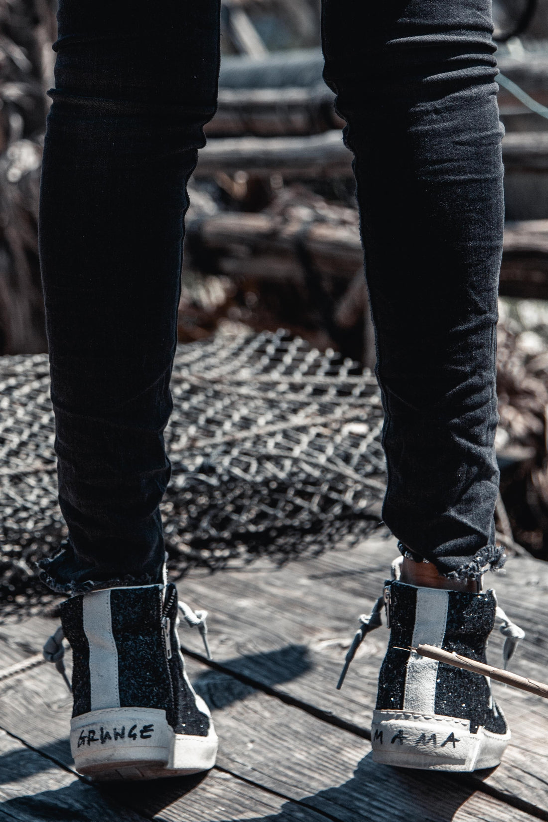 BASKET GM ALL GLITTER NOIR