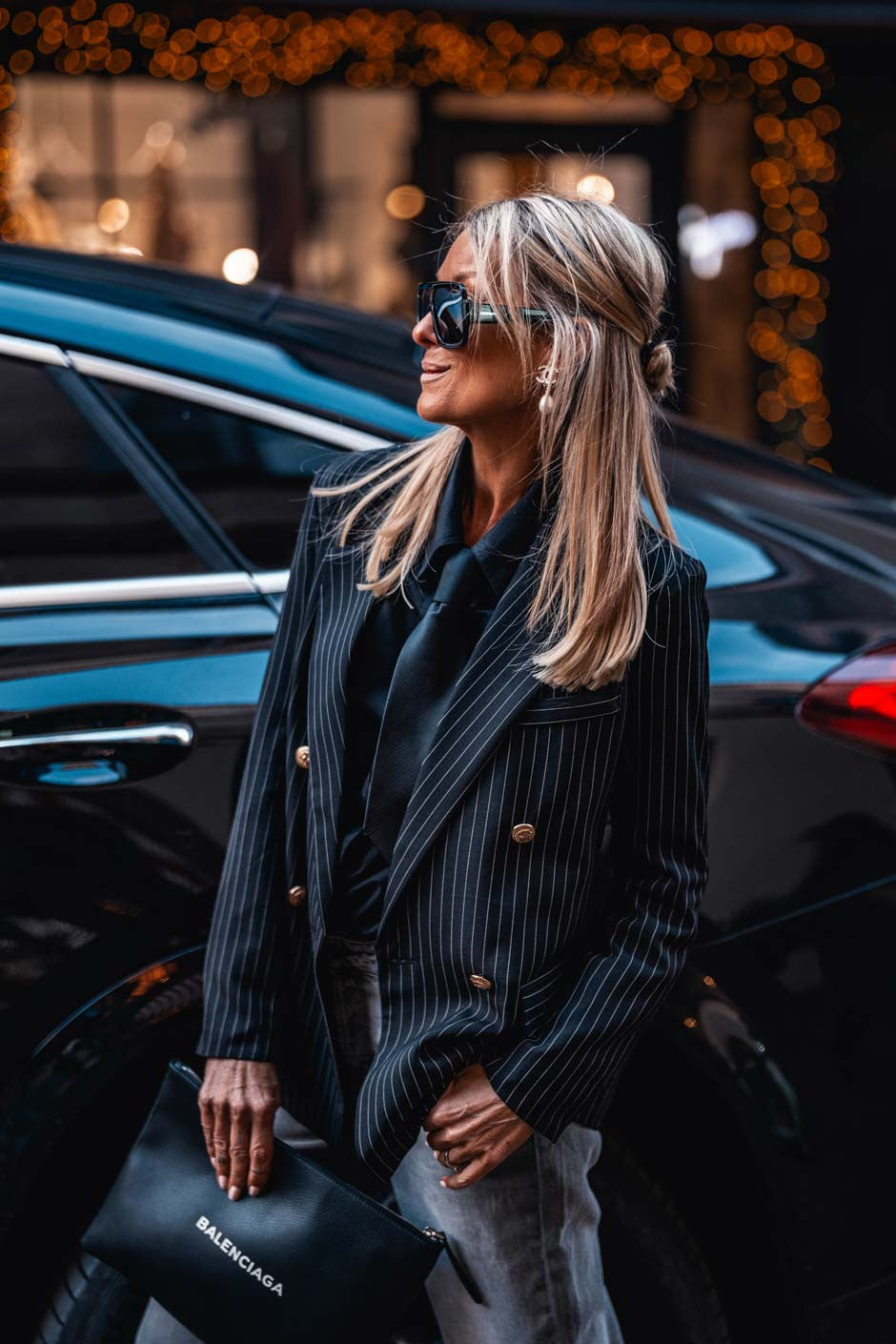 Blazer Grungemama Kristy rayures tennis noir