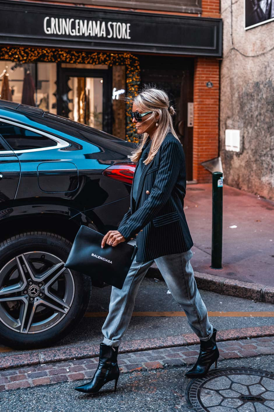 Blazer Grungemama Kristy rayures tennis noir