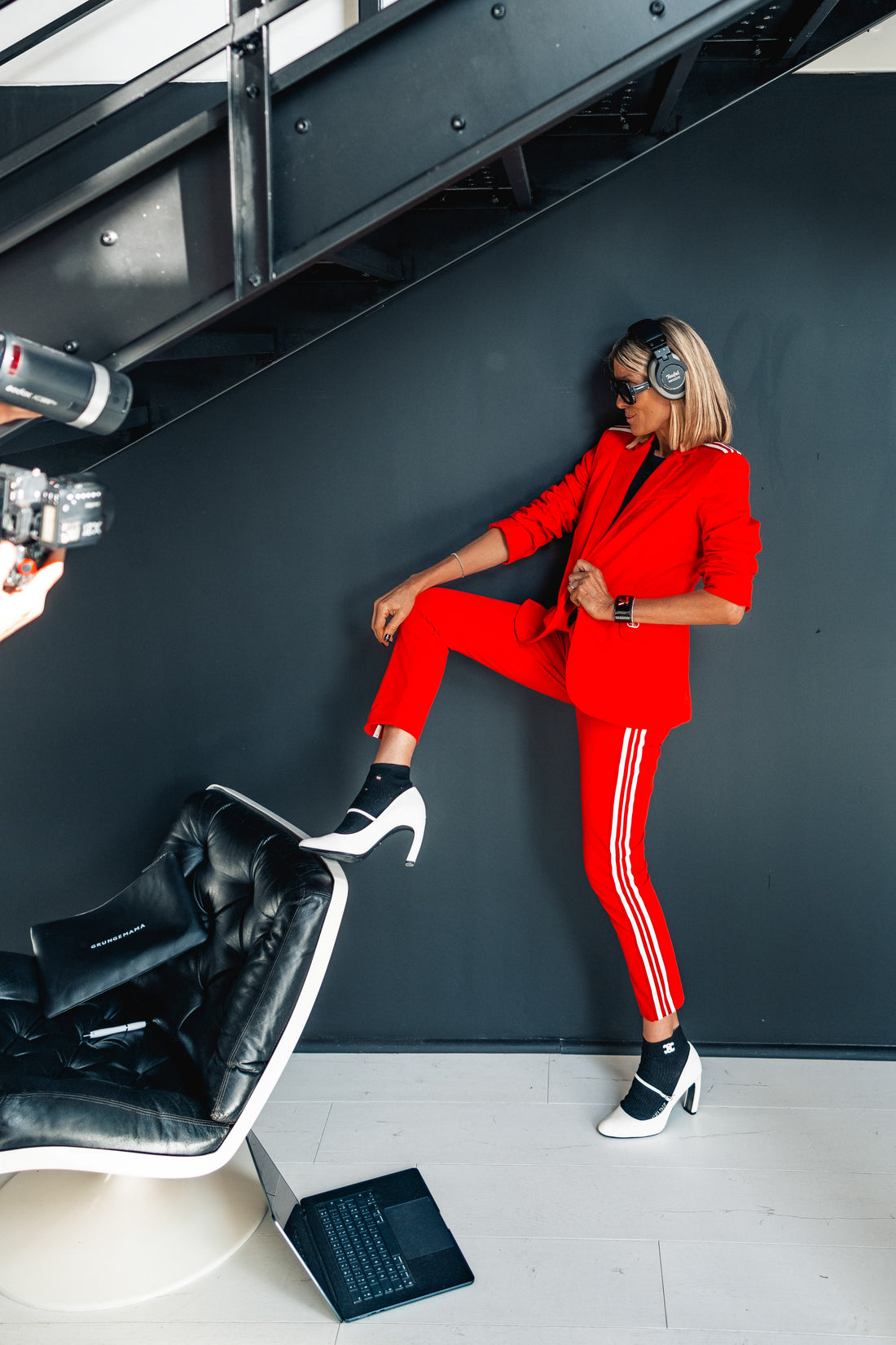 Blazer Grungemama Manna rouge