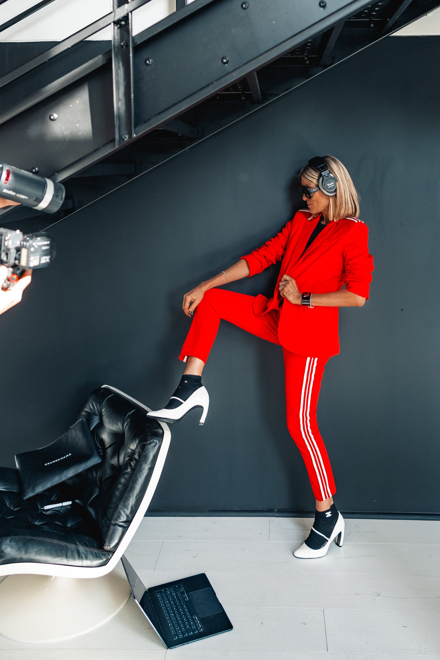 Blazer Grungemama Manna rouge