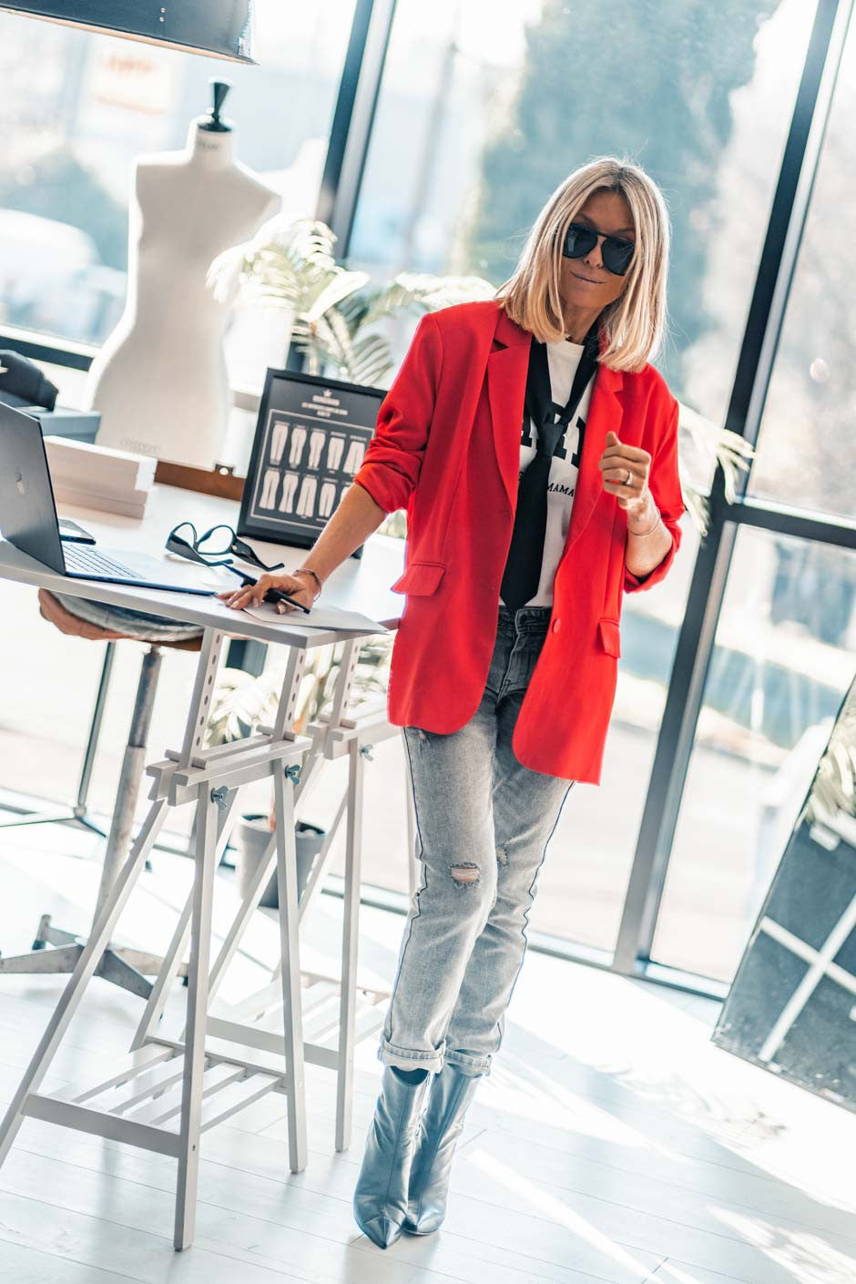 Blazer Grungemama Romy rouge