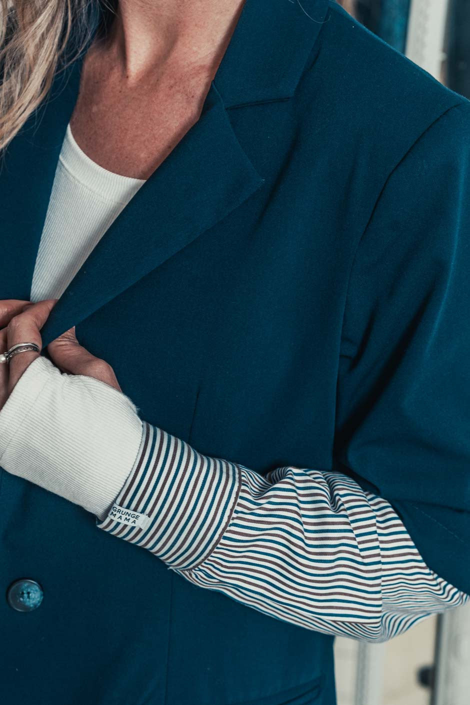 Blazer Grungemama Stripy marine