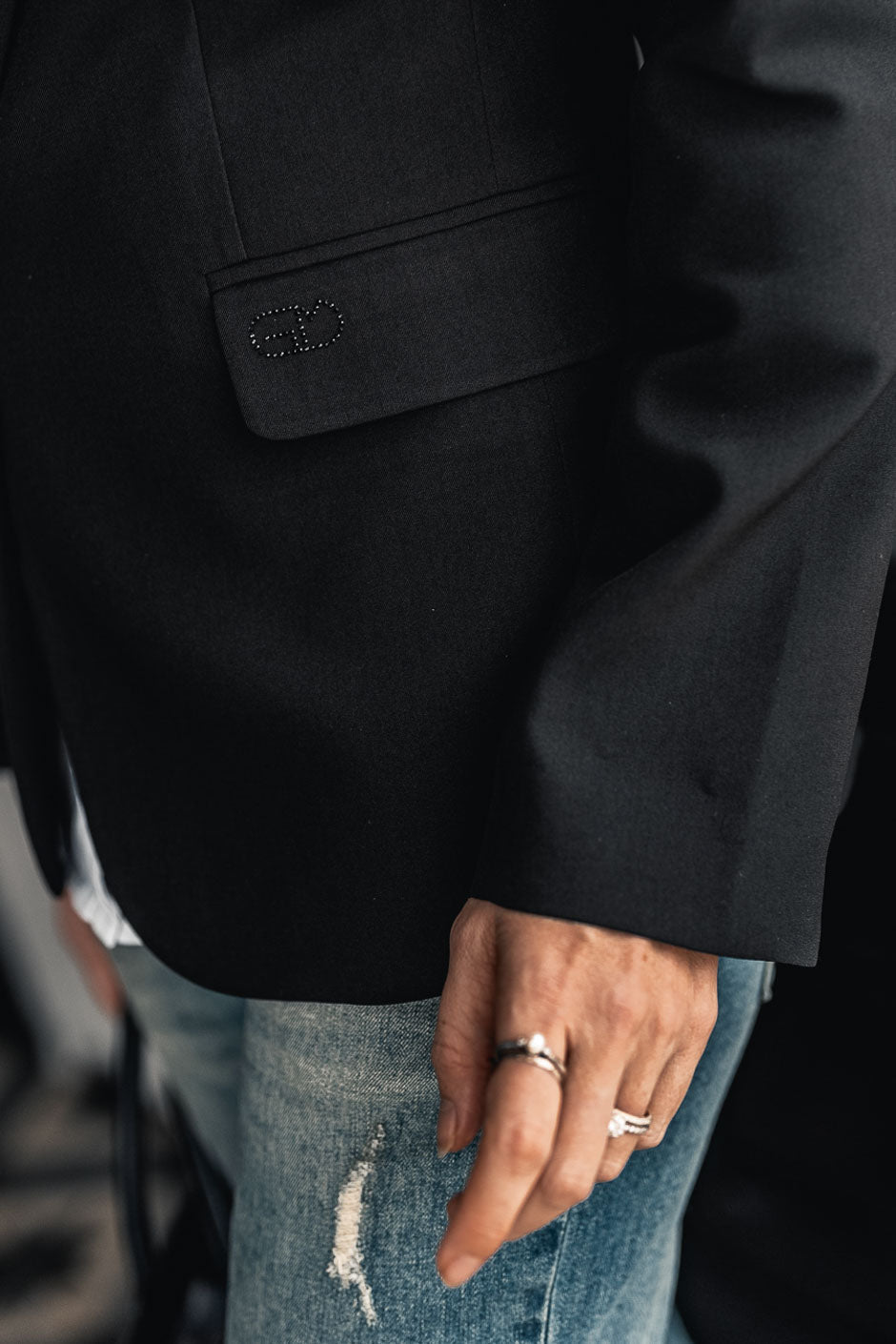 NEW GLAMZY BLACK BLAZER