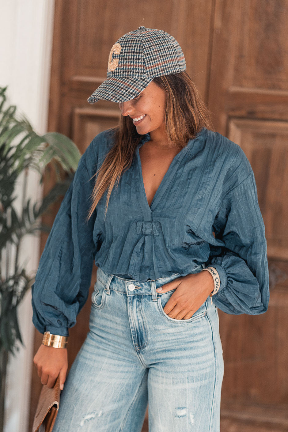 Blouse Banditas Buckie bleu