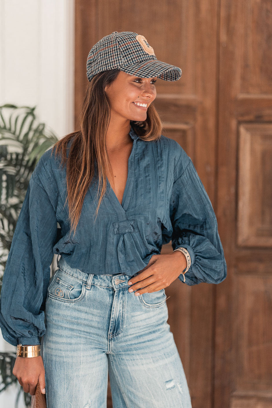 Blouse Banditas Buckie bleu