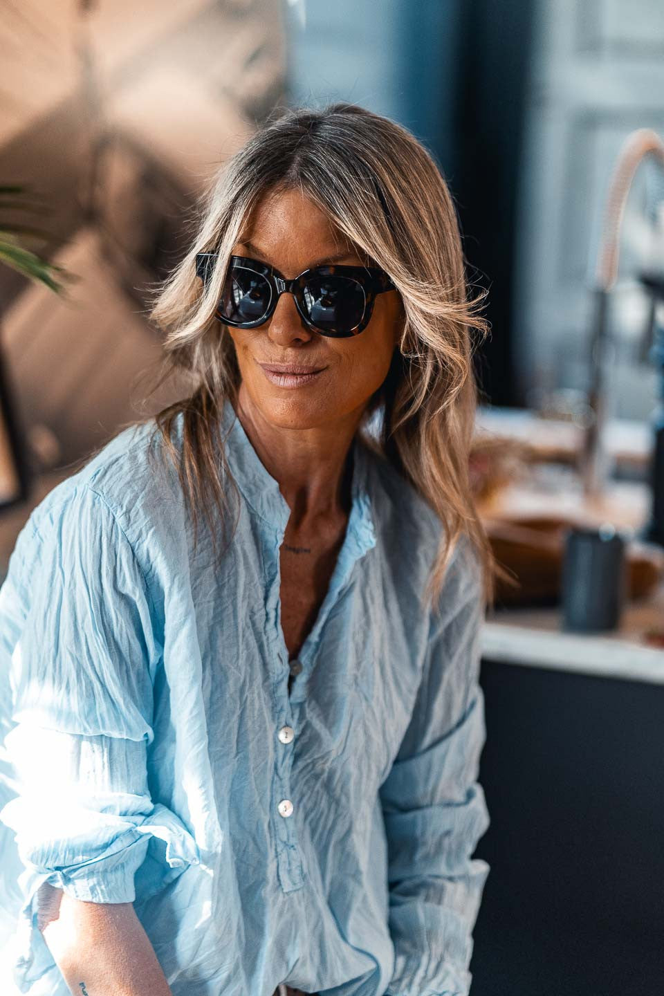 Blouse Banditas Kovan bleu