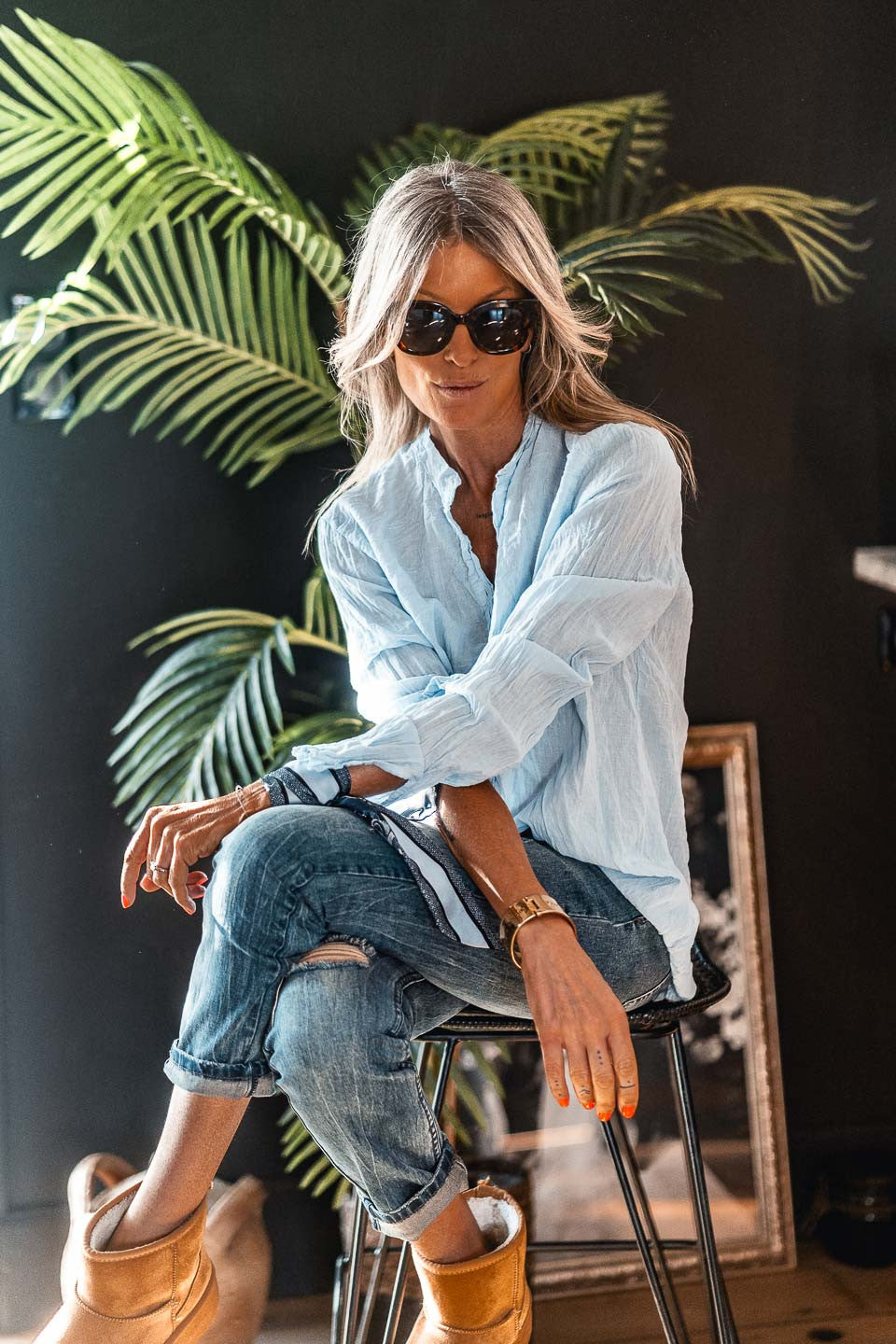 Blouse Banditas Kovan bleu