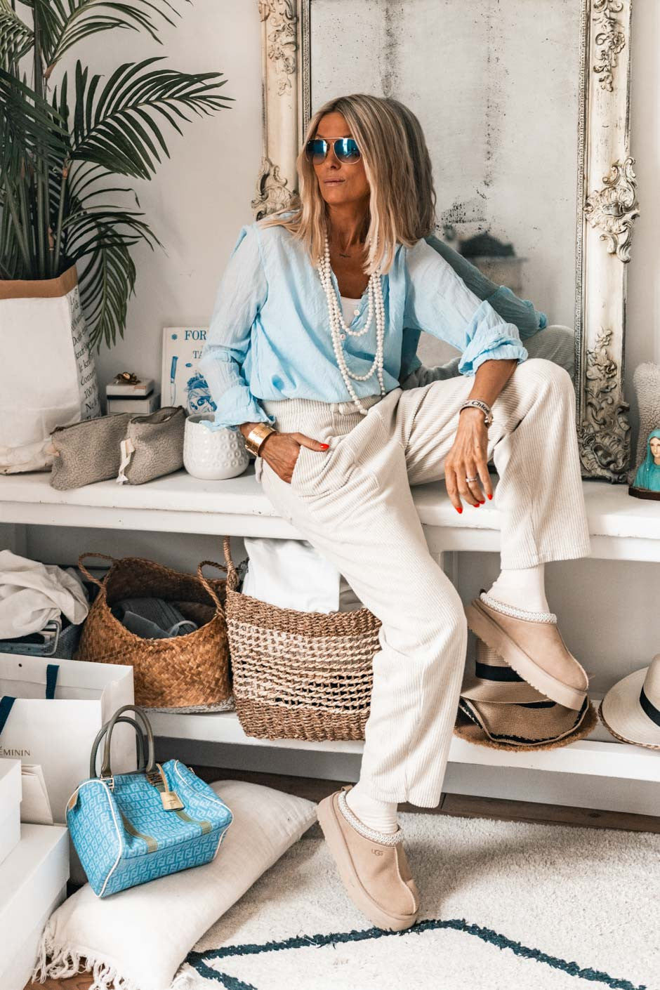 Blouse Banditas Kovan bleu