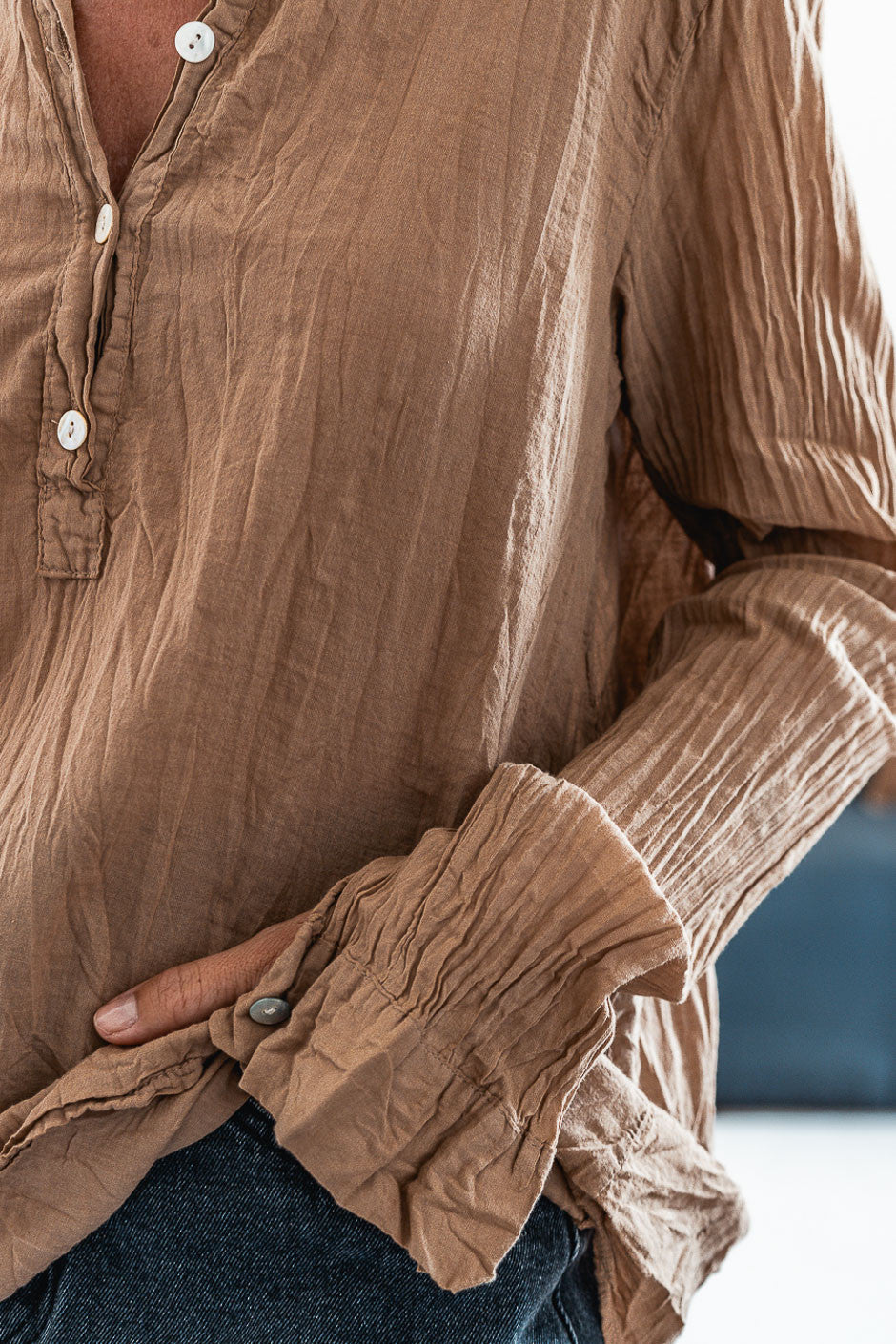 Blouse Banditas Kovan camel-beige