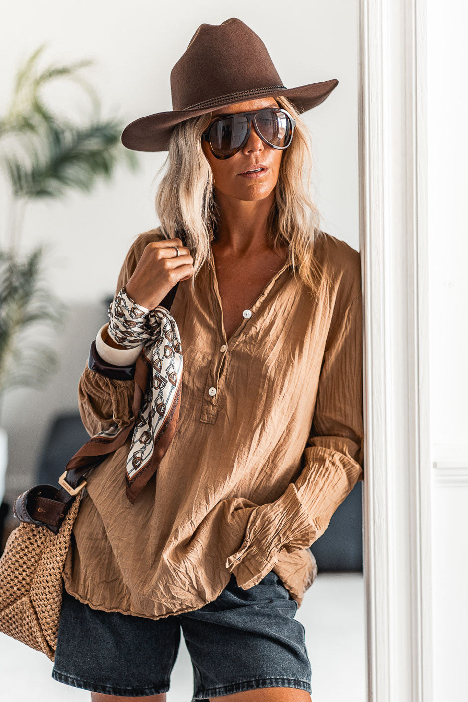 Blouse Banditas Kovan camel-beige