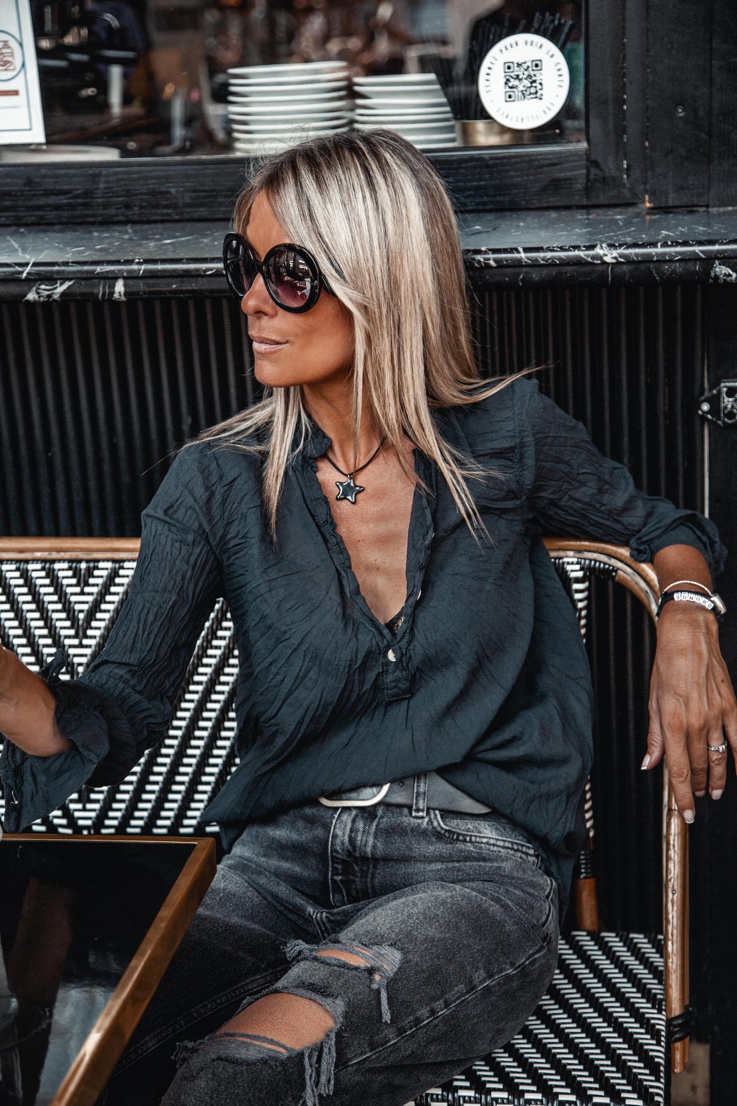 BLOUSE GM KOVAN NOIR