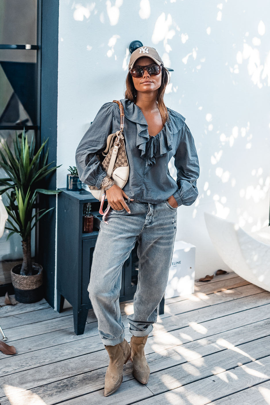 Blouse Grungemama Anka grise