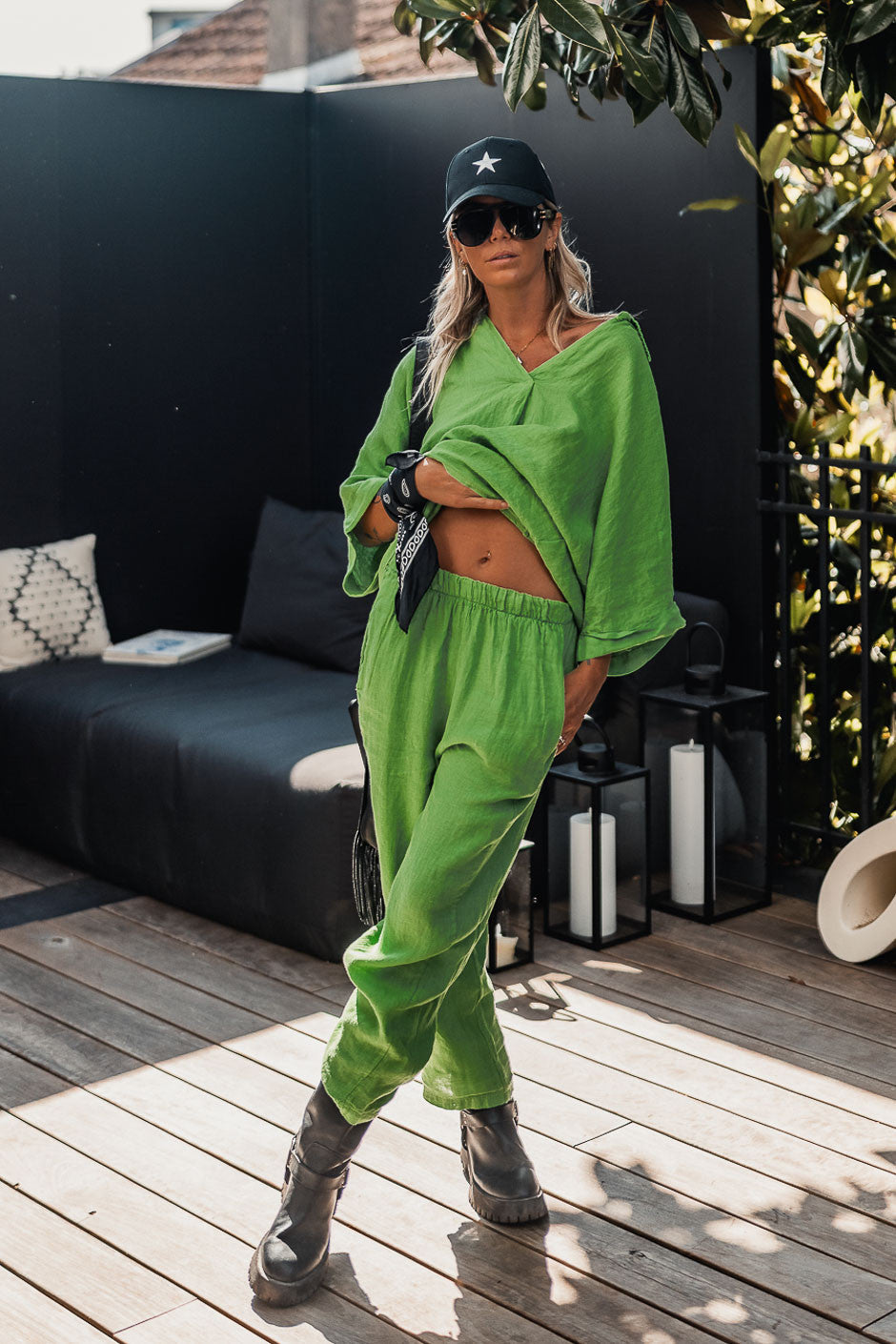 Blouse Grungemama Carson vert