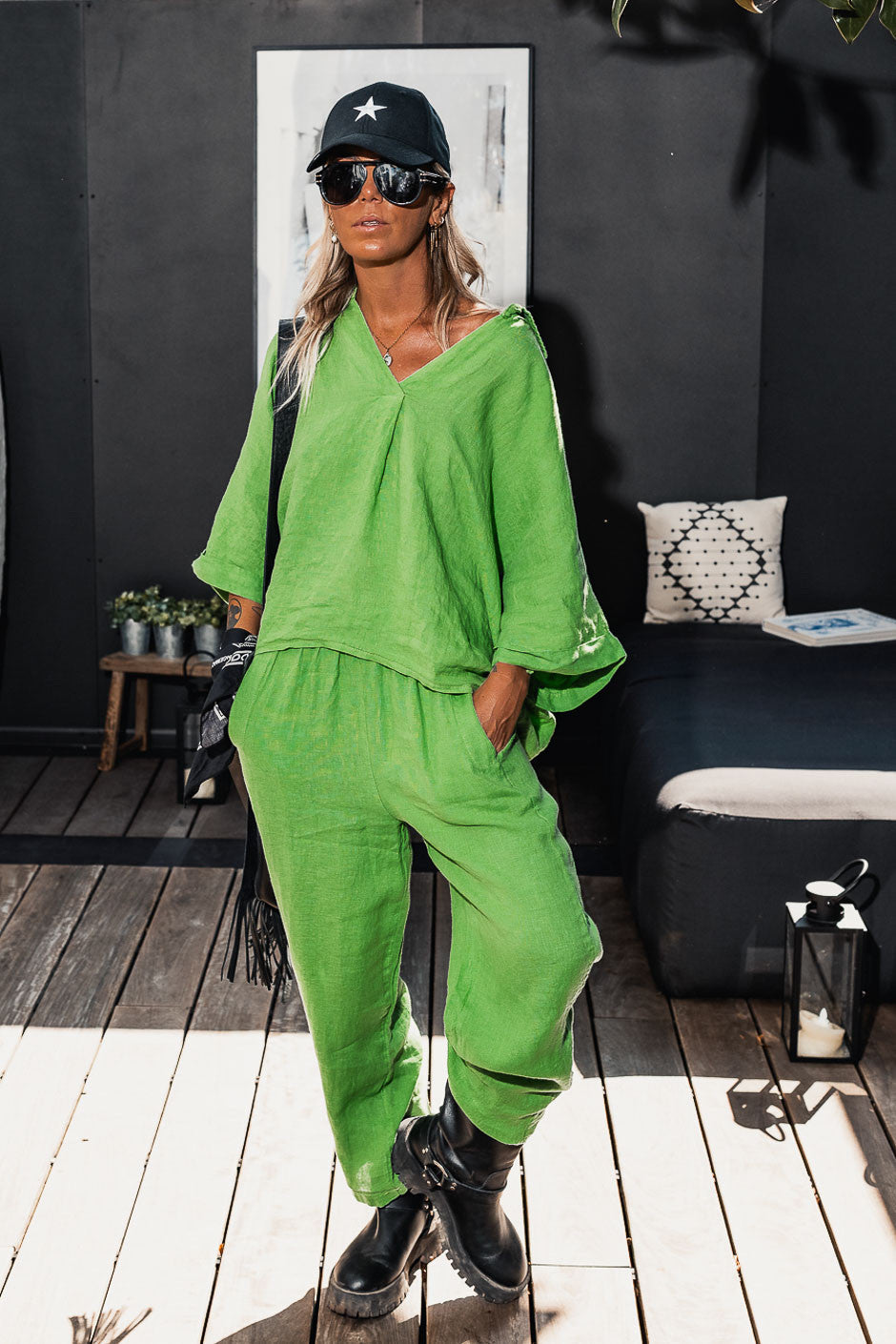 Blouse Grungemama Carson vert