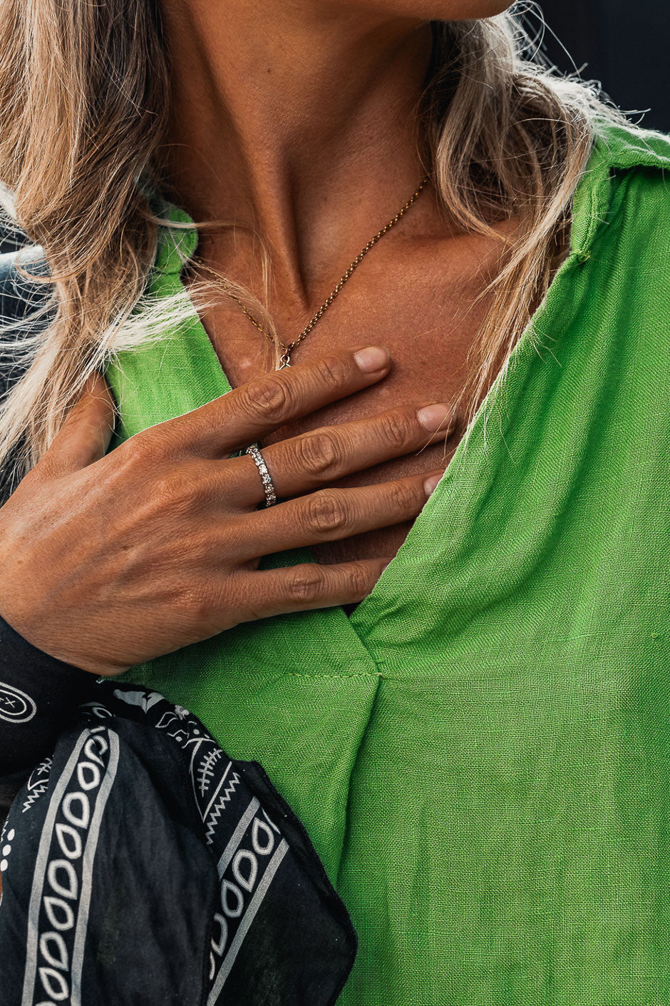 Blouse Grungemama Carson vert