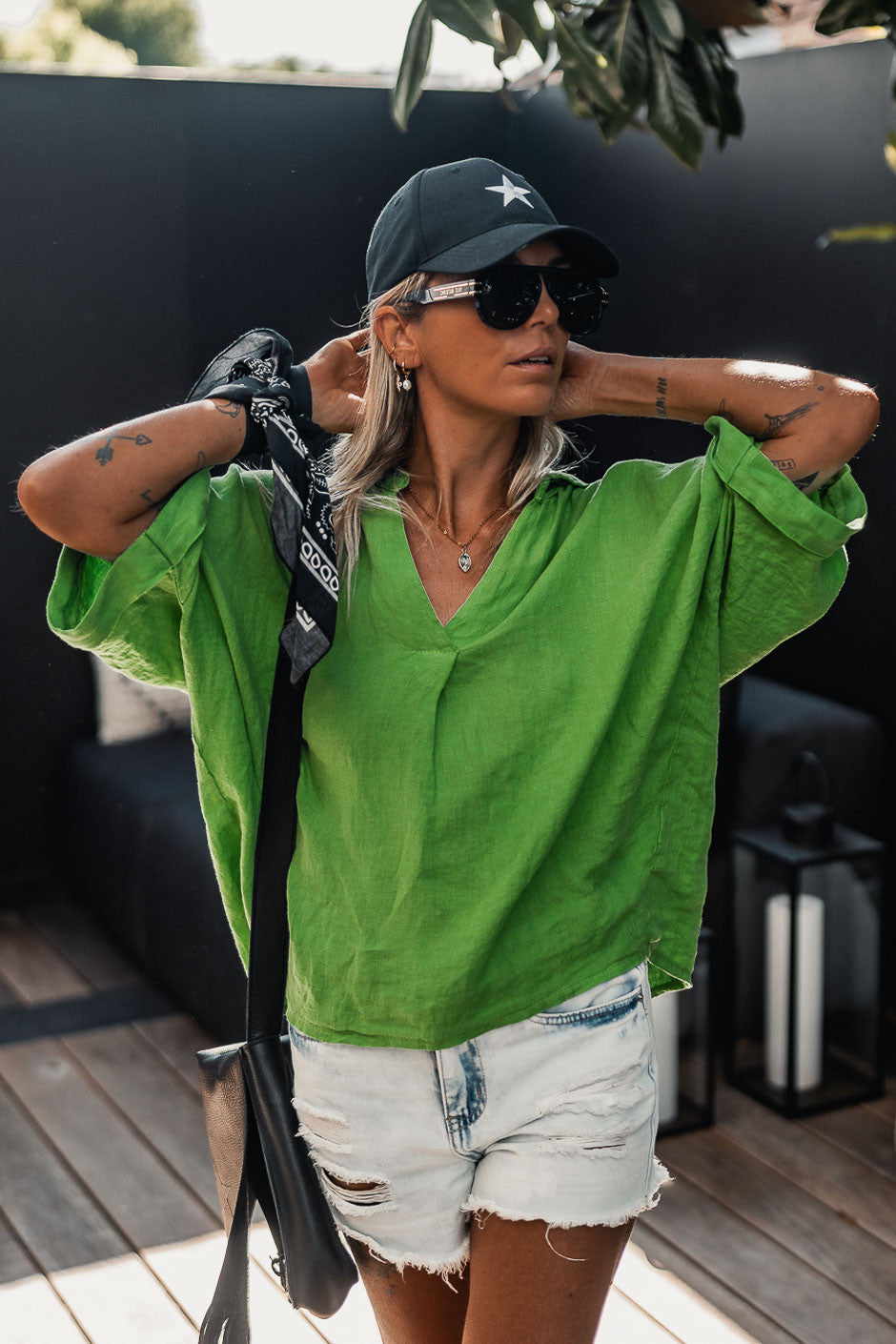 Blouse Grungemama Carson vert