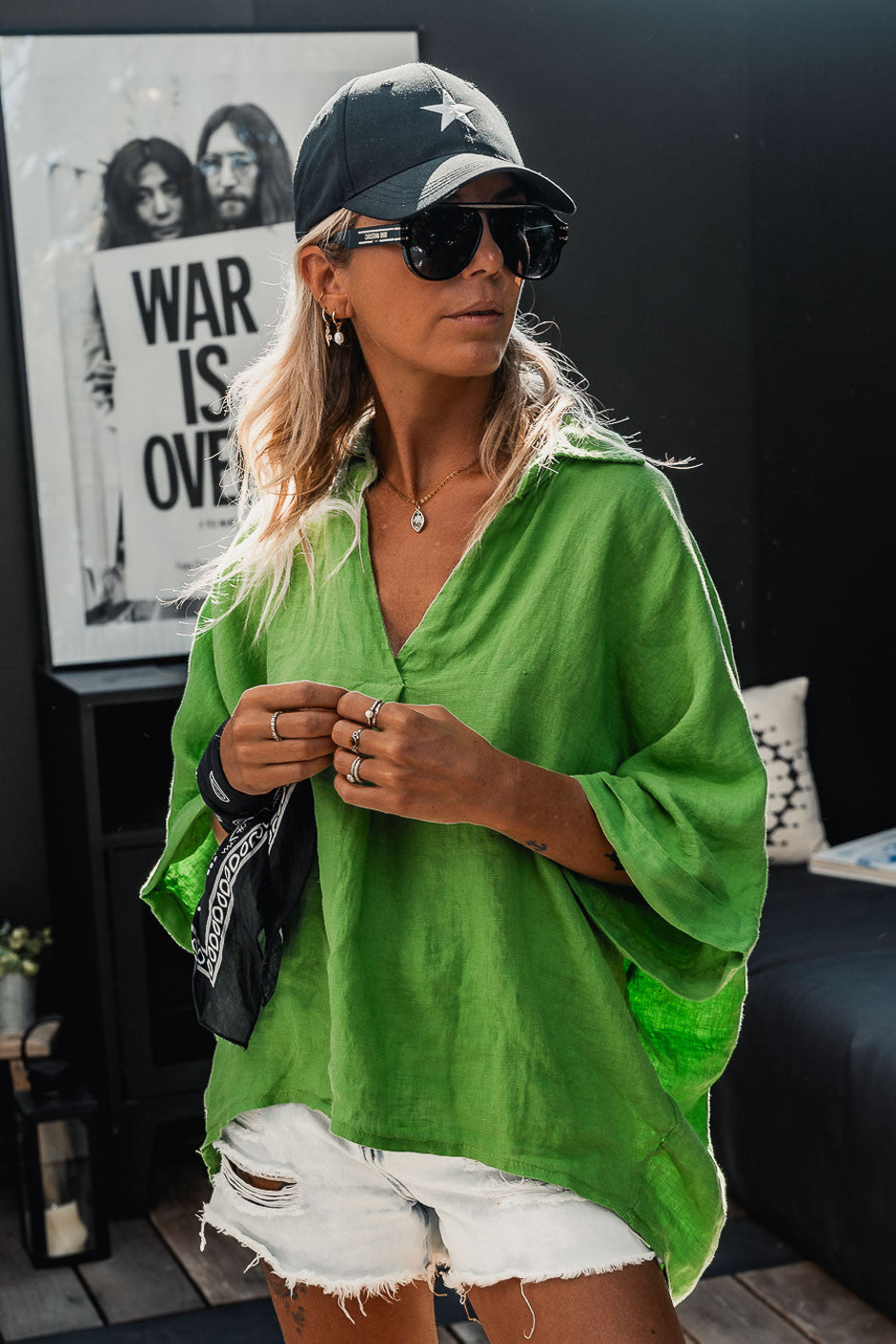 Blouse Grungemama Carson vert