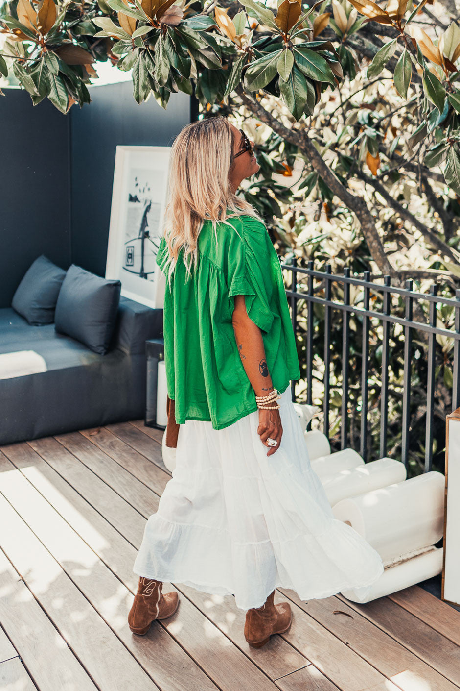 Blouse Grungemama Lima vert