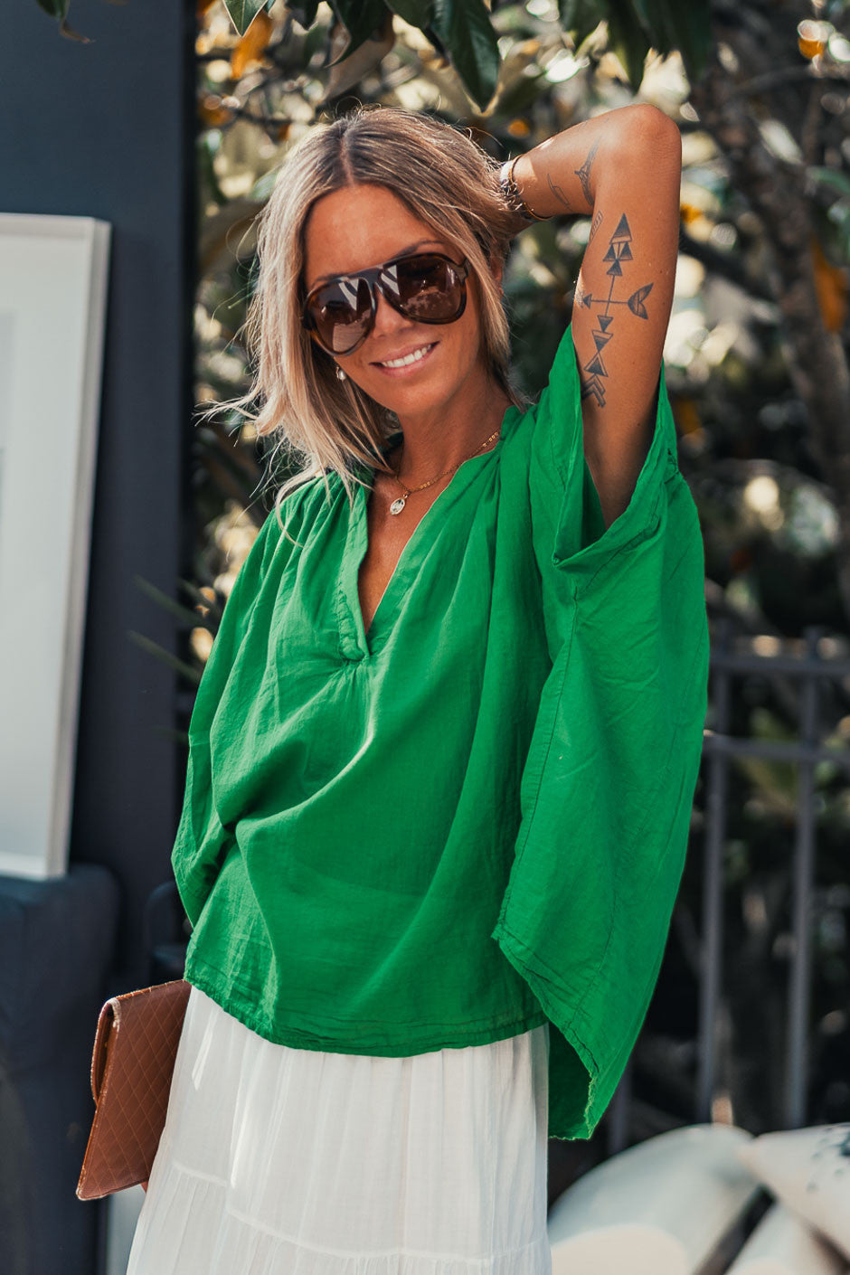 Blouse Grungemama Lima vert